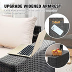 JOYURE 7 Pieces Patio Furniture Set All-Weather Outdoor Wicker Sectional - Image 2