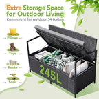 Greesum Patio Loveseat PE Rattan Wicker Outdoor Furniture - Image 6