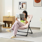 Comfy Saucer Chair for Adults, Soft Faux Fur Bedroom Chair, Accent Dorm Chairs - Image 2