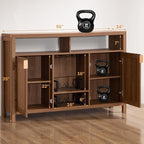 SICOTAS 51" Coffee Bar Cabinet Bar Cart - Image 3