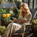 Lokex Rocking Chair Cushion Only, Tufted Non-Slip Comfortable Rocking Chair - Image 3