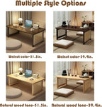 Japanese Floor Table Bamboo Folding Coffee Table Portable Solid Wood Japanese - Image 6