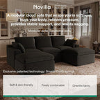 Novilla 133.8" Modular Cloud Couch, Modern Sectional Sofa - Image 3