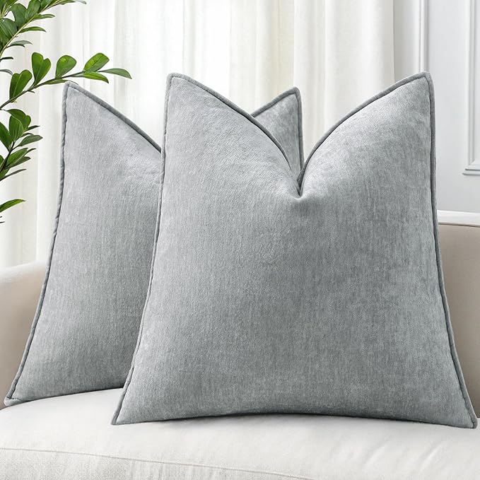decorUhome Summer Couch Euro Sham Throw Pillow Covers 22x22 Set of 2, by decorUhome