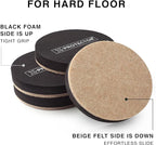 Felt Furniture Sliders Hardwood Floors X-PROTECTOR – 8 PCS 4 3/4 inch Furniture - Image 4
