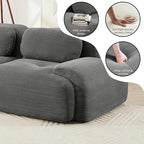 Boneless Sectional Couch, No Assembly Required, 117.3” U Shaped Modular Cloud - Image 7