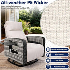 ZZW Outdoor Recliner Chair, Wicker Patio Recliners - Image 5