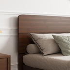 BOSRII 14in High Solid Bamboo Wood Platform Queen Size Bed Frame - Image 3