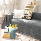 VClife Bohemian Chic Texture Sofa Cover Vintage Farmhouse Gray Couch Cover - Image 8
