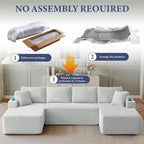 133" Sectional Couches for Living Room Cloud Couch Sofa - Image 8