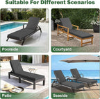 2 Pcs Chaise Lounge Cushions Outdoor Set of 2, Outdoor Chaise Cushion - Image 3