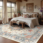 RELEANY Area Rugs 5'x8' Washable Non-Slip, Floral Vintage Distress Print - Image 7