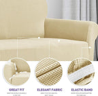 ZNSAYOTX Super Stretch Couch Cover Love Seat Sofa Covers - Image 3