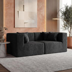 MONVANE 75" Loveseat Sofa, Comfy Chenille Cloud Couch by MONVANE