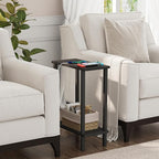 TUTOTAK Small Side Table, Narrow End Table, Skinny Sofa Table, Slim Nightstand - Image 2
