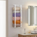 Towel Rack for Rolled Towels, Towel Rack for Bathroom, Wall Mounted Metal - Image 3