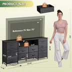 WLIVE 12 Drawer Dresser for Bedroom, 75 inch TV - Image 3