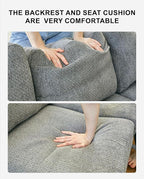 Belffin Chenille Corner Seat for Modular Couch. Sectional Sofa Module. Light - Image 5