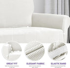 ZNSAYOTX Super Stretch Couch Cover Love Seat Sofa Covers - Image 3