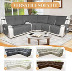 HDCAXKJ 100% Waterproof Reclining Sectional Couch Covers L Shape Recliner Sofa - Image 6