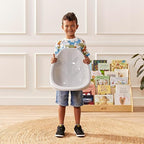 ECR4Kids Plastic Leaf Scoop Floor Rocker Seat, Classroom Furniture, Light Grey - Image 7