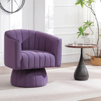 Swivel Accent Barrel Chair, Cute Comfy Small Round 360° Arm Chair. Velvet Club - Image 8