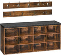 HOOBRO Shoe Storage Bench with Cushion, 39.4" L Entryway Bench with 12 Cubbies by HOOBRO