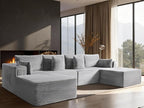 138" Oversized Cloud Sectional Couch, Comfort U Shaped Boneless Couch by VYUXWO