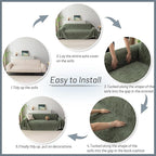 MYSKY HOME Couch Covers for 2 Cushion Couch Sectional Sofa, L Shape Sofa - Image 7
