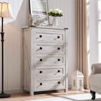 T4TREAM Farmhouse 5 Drawers Dresser Chests - Image 4