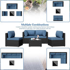 5 Piece Outdoor Patio Furniture Set, All Weather Conversation Set - Image 7