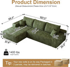 108" Sectional Couches for Living Room Cloud Couch Sofa - Image 2