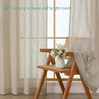 Chyhomenyc Semi Sheer Curtains 63 Inch Length 2 Panels - Image 7