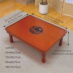 Folding Coffee Table, Japanese-Style Square Low Wood Table, - Image 2