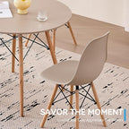 5-Piece Round Dining Table Set, Small 31.5" Kitchen Table Chairs Set of 4 Space - Image 8