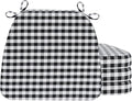 AAAAAcessories D-Shaped Chair Cushions, Machine-Washable Cover, Checkered by AAAAAcessories