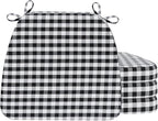 AAAAAcessories D-Shaped Chair Cushions, Machine-Washable Cover, Checkered by AAAAAcessories