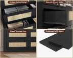 47 Inch Rattan 8 Drawer Dresser, Modern Farmhouse Chest of Drawers, Tv Stand - Image 5