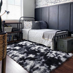 PAGISOFE Black White Rugs for Living Room 6x9, Shag Fuzzy Fluffy Rugs for - Image 7