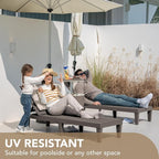 Devoko Outdoor Chaise Lounge Chair Set of 2 - Image 7