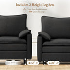 Vesgantti 108" U Shaped Sectional Couch, Comfy Cloud Modular Sectional Sofa - Image 5