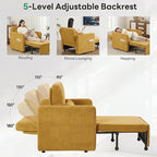 Iroomy 5-Level Adjustable Convertible Sleeper Chair Set of 2, 3-in-1 87'' Long - Image 4