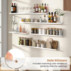 Fun Memories Picture Ledge Shelves Set of 4, 24 Inch Rustic Wall Mounted - Image 5