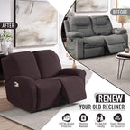 TAOCOCO Recliner Loveseat Slipcover, 6 Pieces Dual Recliner Sofa Covers - Image 4