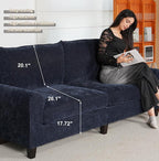 EASE MOOSE 70.6" Modern Deep Seat Loveseat Couch, Soft Chenille Sofa - Image 4