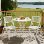 VINGLI Bamboo Folding Chair, Foldable Dining Wood Chairs Comfortable Seat - Image 10