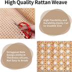 24" Width Natural Cane Webbing 5Feet, Rattan Webbing Roll - Image 3