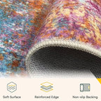 RELEANY Washable Area Rugs 6'x9' Non-Slip Modern Abstract Soft - Image 4