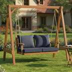 Summsun Patio Chair Cushions Set of 2, Water Resistant Backrest Pillow and Seat - Image 8