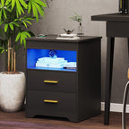 Nightstand Set of 2, Charging Bedside Table - Image 7